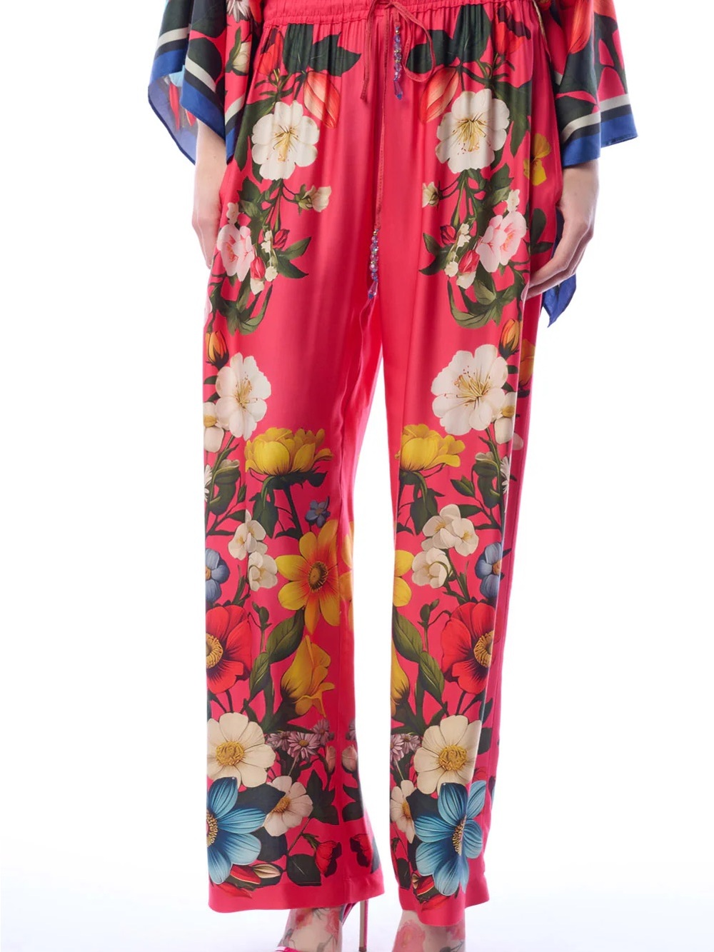 New Aratta Silent Journey Floral Garden Wide-Leg Pants